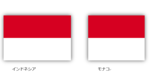 インドネシア　モナコ　国旗　